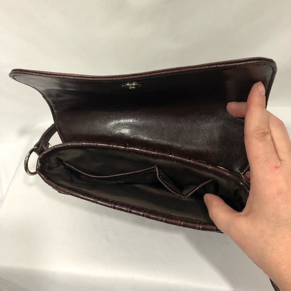 Coldwater Creek Straw Brown Faux Leather Med Size Hand Shoulder Bag - Picture 8 of 8